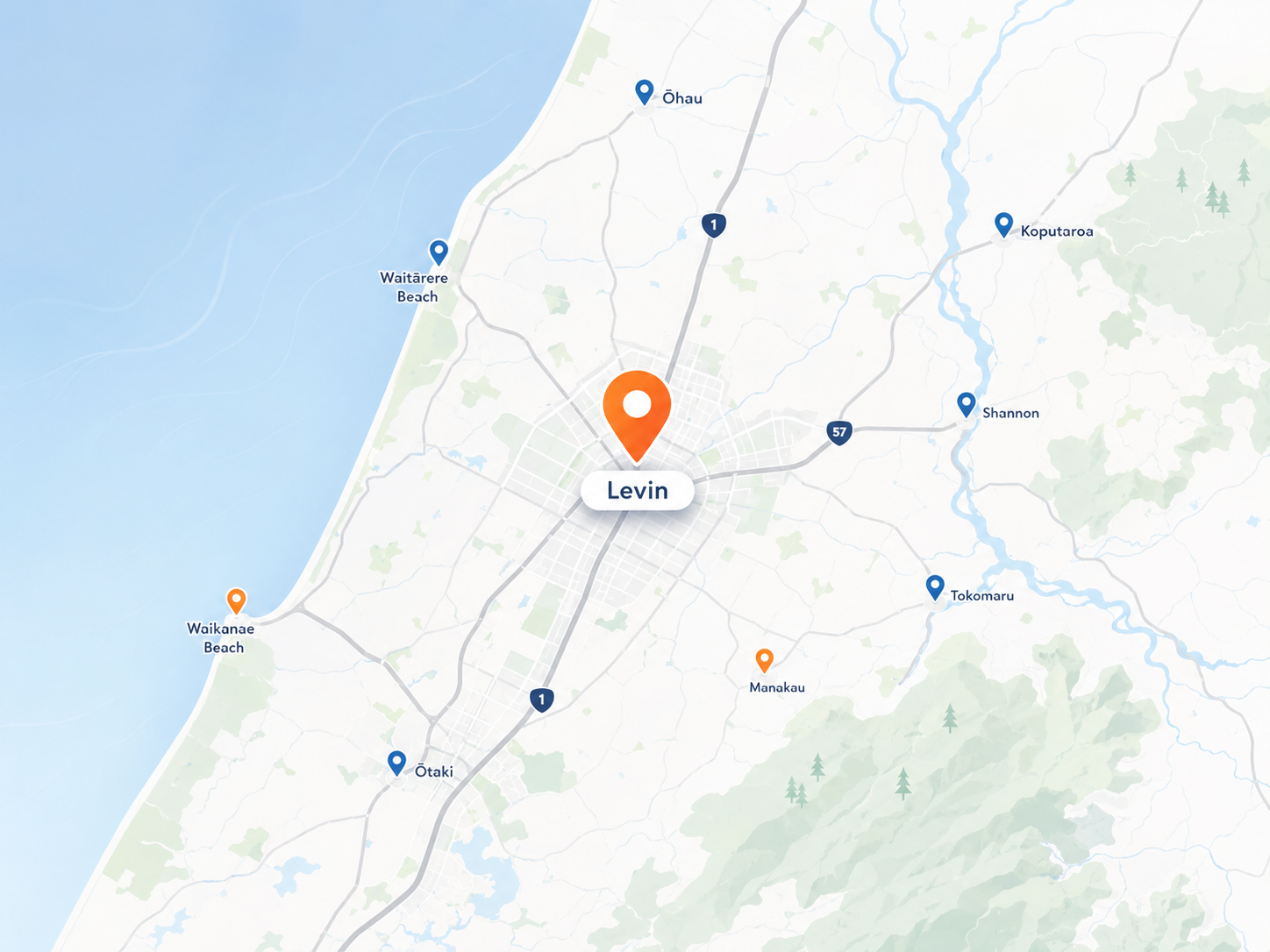 Truck Mechanic Levin service area map